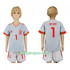 Billige Fotballdrakter Spania De Gea 1 Barn VM 2018 Bortedraktsett